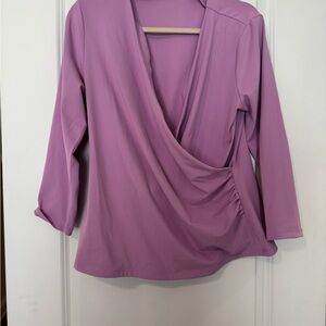 Ann Taylor Women's Mauve Drape Blouse